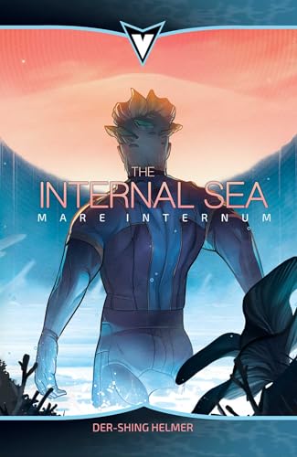 Book cover featuring a man with blue skin and flowing orange lines.
