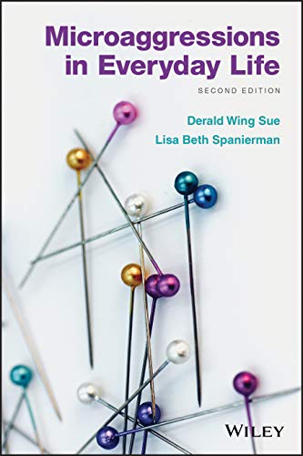 Book cover: "Microaggressions in Everyday Life," second edition, with colorful pins.