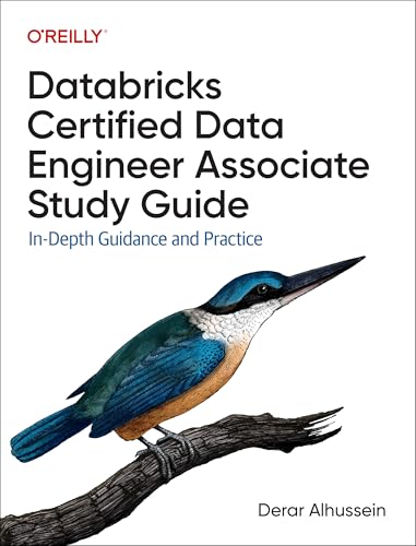 Book cover: "Databricks Certified Data Engineer Associate Study Guide" with a bird.