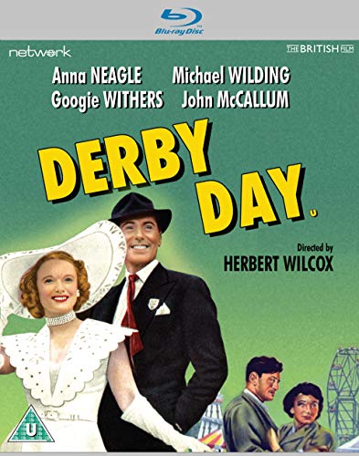 Derby Day" Blu-ray cover featuring actors Anna Neagle and Michael Wilding.