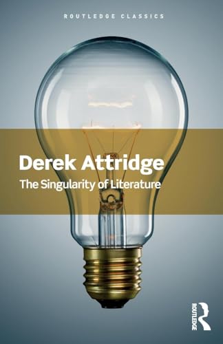 Book cover: lightbulb image over a gold and grey background, text by Derek Attridge.