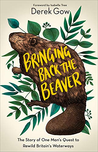 Book cover featuring an illustrated beaver amongst green foliage.