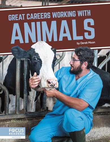 Book cover featuring a veterinarian with a cow on a farm.