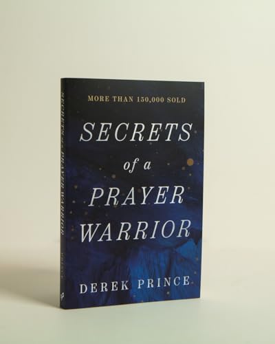 Book cover: "Secrets of a Prayer Warrior" by Derek Prince, dark blue.