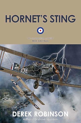 Book cover: “Hornet’s Sting” featuring a World War I biplane in stormy skies.