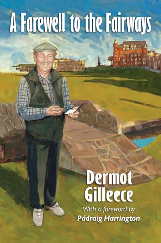 Book cover: man on a golf course, painted style.