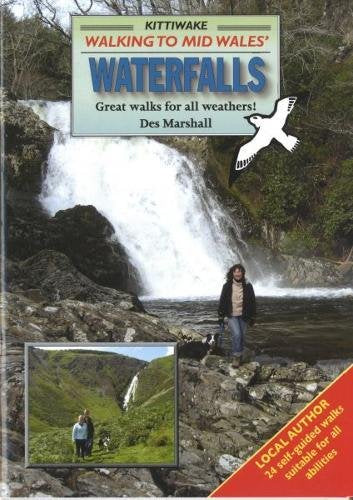 Book cover featuring a waterfall, a woman with a dog, and an inset photo.