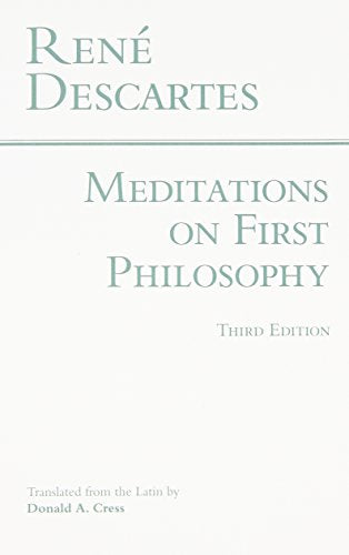 Book cover of Meditations on First Philosophy by René Descartes, third edition.