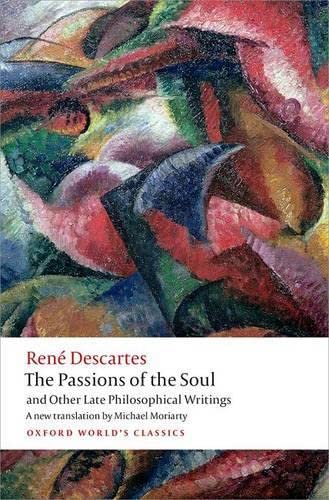 Book cover with abstract colorful painting and text title The Passions of the Soul.