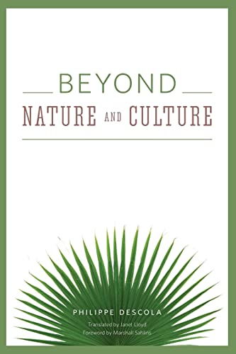 Book cover: "Beyond Nature and Culture" with a green palm frond image.