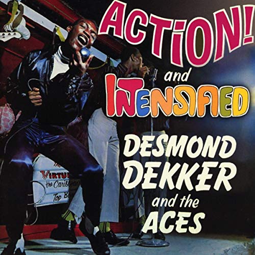 "Music album cover featuring Desmond Dekker and the Aces performing on stage."