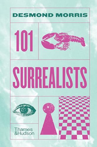 Book cover for "101 Surrealists" with lobster, eye, and keyhole imagery.
