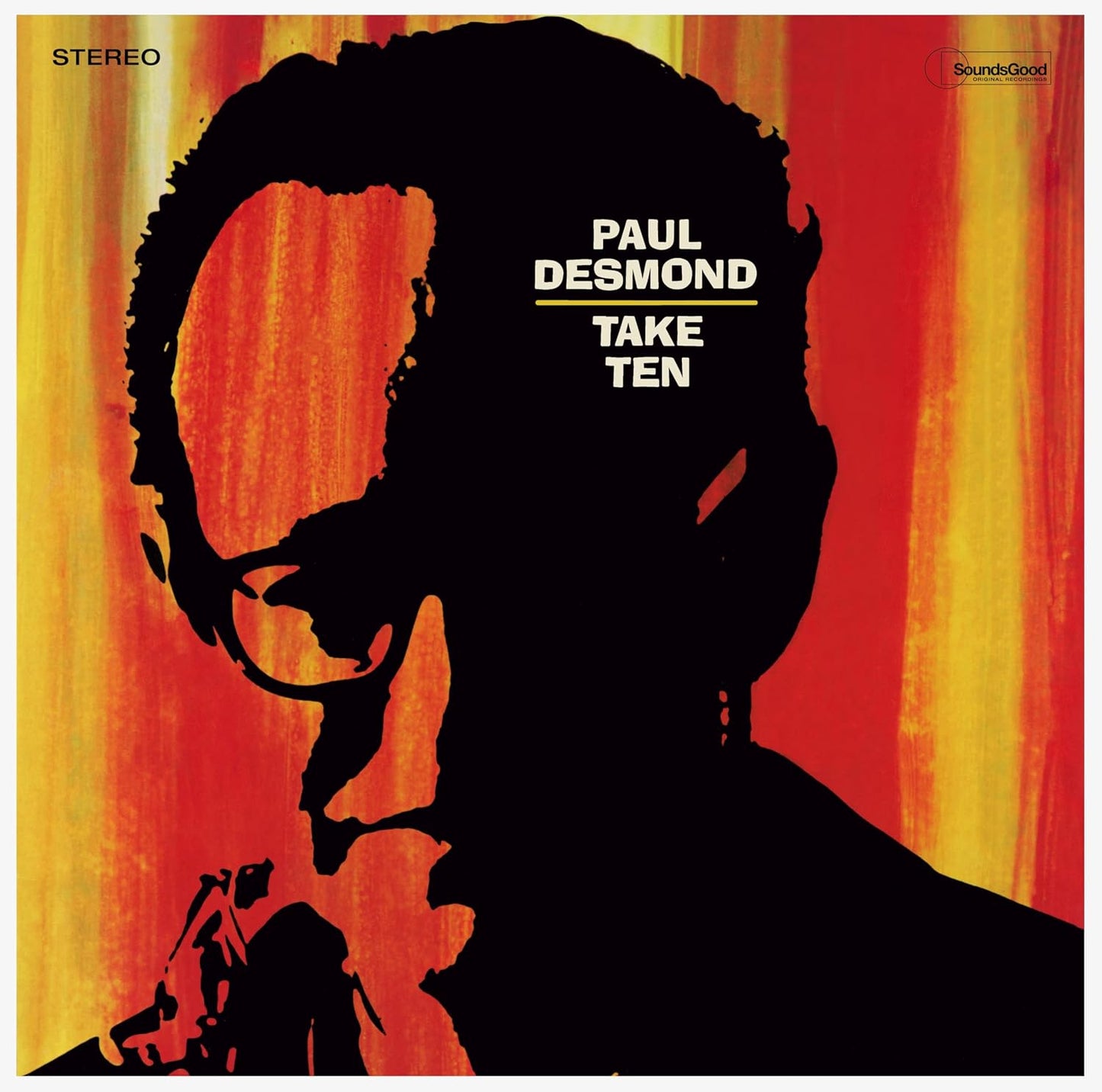 Album cover for Paul Desmond’s “Take Ten” featuring a silhouette of a saxophonist.