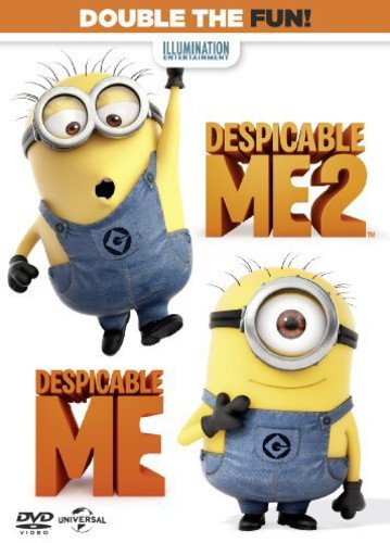 DVD cover for "Despicable Me 1-2" featuring two yellow Minions.