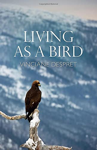 Book cover: “Living as a Bird” with a hawk perched on a branch.