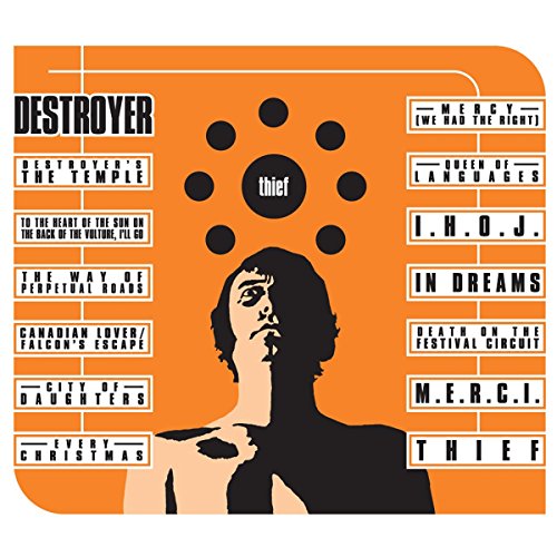 CD cover for Destroyer’s “Thief” album, featuring a silhouetted face.