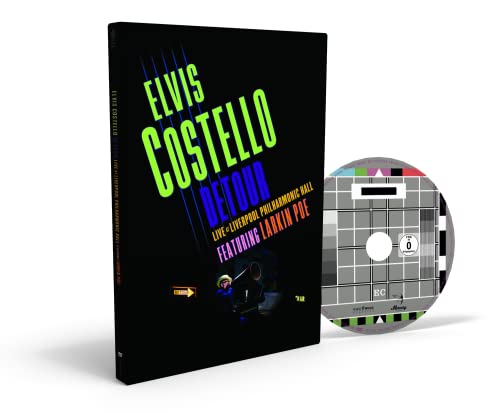 DVD case for Elvis Costello’s “Detour - Liverpool 2015” concert film.