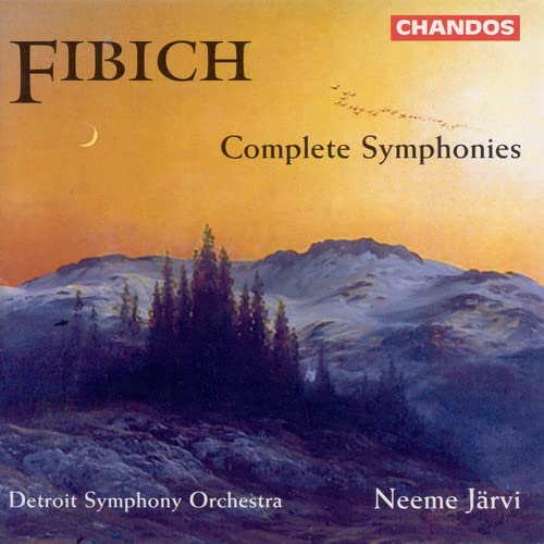 CD cover for Fibich’s Complete Symphonies, mountain landscape, Chandos label.