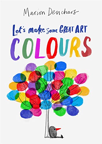 Book cover with colourful painted circles forming a tree and bird.