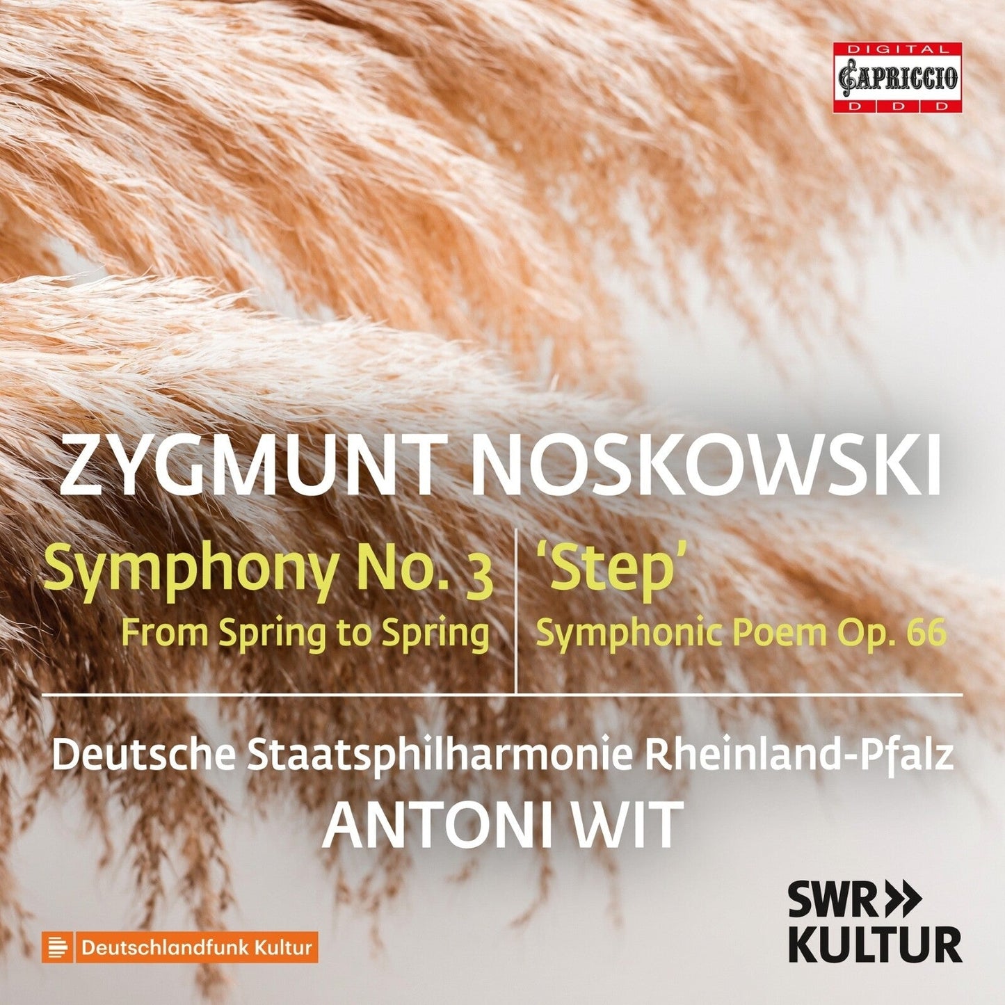 CD cover for Noskowski's Symphony No. 3 'Step' with feather imagery.