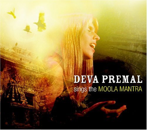 CD cover: Deva Premal’s portrait with birds and temple imagery.