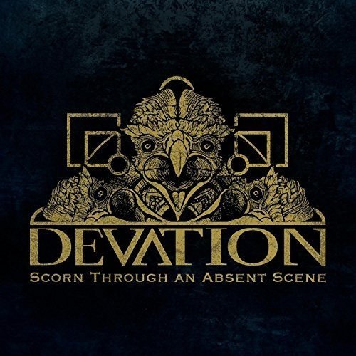 Dark album cover with golden bird-head design and "Devation" text.