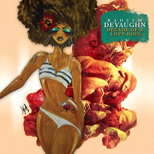 Album cover featuring a stylized illustration of a woman in a striped bikini.