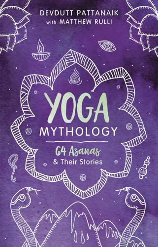 Book cover: "Yoga Mythology" with floral designs and snake imagery.
