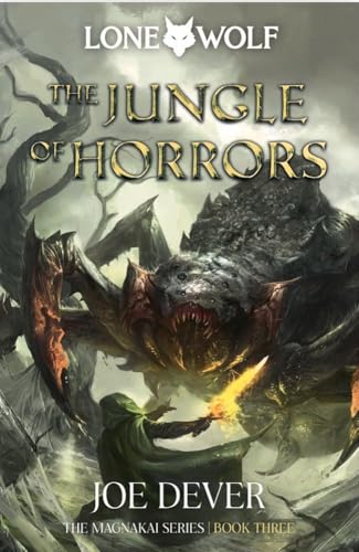 Book cover: dragon and warrior in a dark, tangled jungle scene.