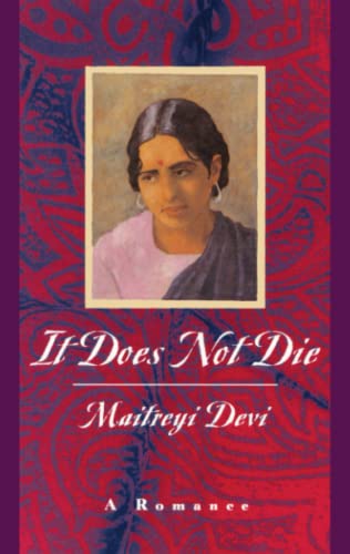 Book cover: portrait of a woman in a frame, red patterned background.