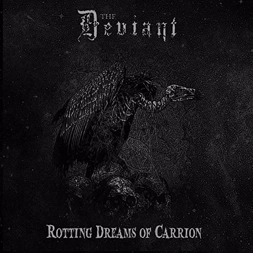 Dark album cover featuring a vulture, skulls, and gothic lettering.