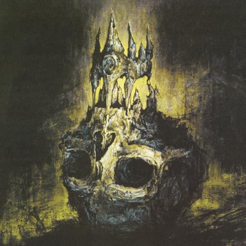 Dark, textured album cover featuring a skull and crown illustration.