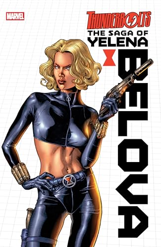 Comic book cover featuring Yelena Belova in a black suit, holding a gun.