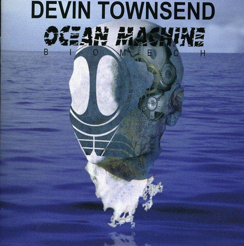 "Album cover featuring a robotic head emerging from purple water with 'Devin Townsend' and 'Ocean Machine'."