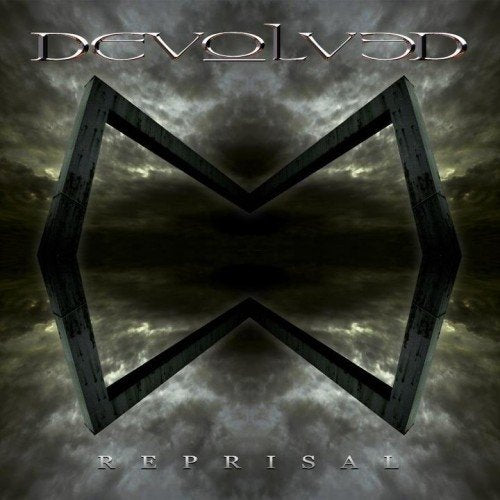 CD cover for Devolved - Reprisal, featuring a dark, abstract geometric design.