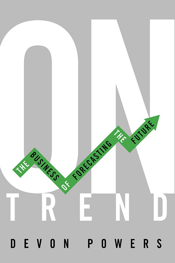 Book cover with large white text "ON TREND" and green arrow graphic.