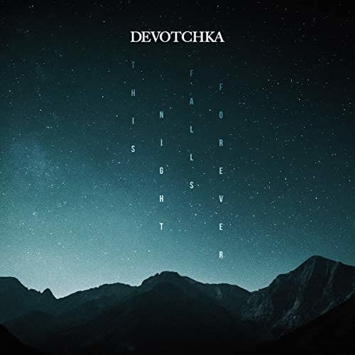 CD cover: starry night sky over silhouetted mountains, text spelling album title.