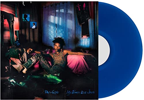 Album cover and translucent blue vinyl record for Dewayne Jackson.
