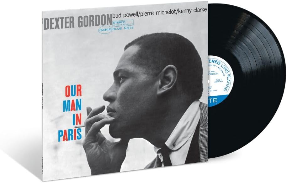 Dexter Gordon vinyl record with album cover featuring a portrait of the artist.