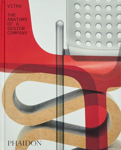 Book cover: "Vitra: The Anatomy of a Design Company" with red and beige shapes.