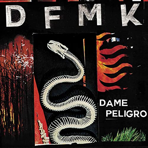 Record cover featuring a snake skeleton against a dark, fiery background.