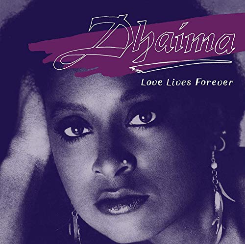 Album cover featuring a close-up portrait of Dhaima in purple tones.