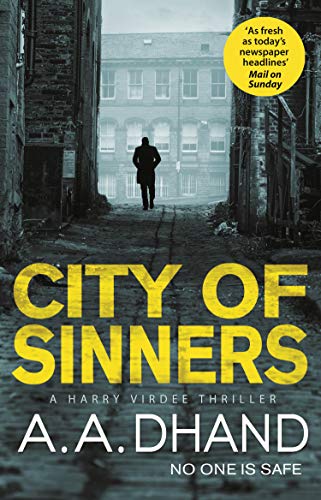 Book cover: a dark alley, a lone figure, and bold yellow title text.