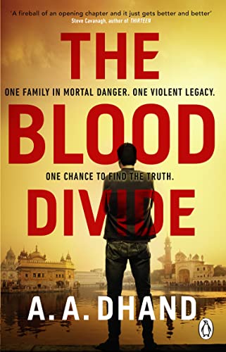 A man stands facing a golden temple across a river on this book cover.