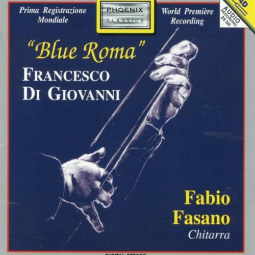 CD cover for “Blue Roma” by Di Giovanni Francesco, featuring a guitarist.