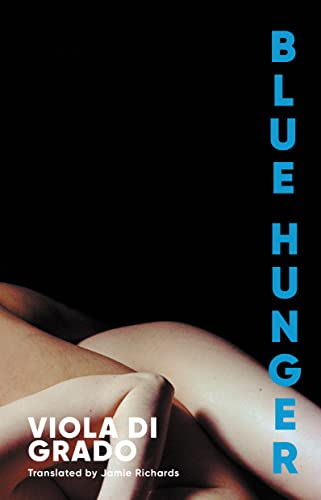 Book cover with intertwined limbs against a black background and blue vertical text.