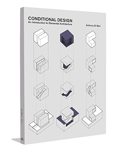 Book cover titled Conditional Design featuring isometric architectural diagrams on a light gray background.