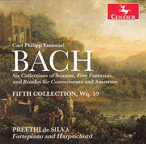 CD cover for C.P.E. Bach’s “Fifth Collection”, featuring classical artwork.