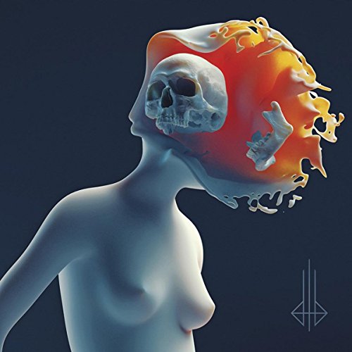 Pale figure with a skull and melting, fiery hair.