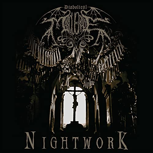 "CD cover with dark, gothic artwork and 'Diabolical Masquerade Nightwork' text."